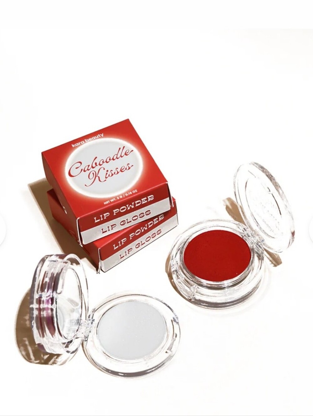 Kara Beauty Caboodle Kisses Double Stack Lip Powder + Lip Gloss Compacts (2).